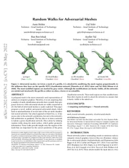 Random Walks for Adversarial Meshes