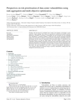 Perspectives on risk prioritization of data center vulnerabilities using
  rank aggregation and multi-objective optimization