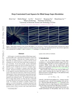 Deep Constrained Least Squares for Blind Image Super-Resolution