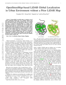 OpenStreetMap-based LiDAR Global Localization in Urban Environment
  without a Prior LiDAR Map