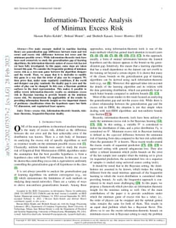 Information-Theoretic Analysis of Minimax Excess Risk