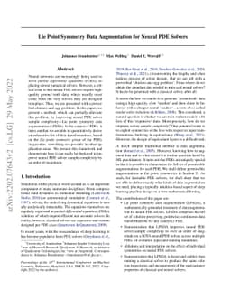 Lie Point Symmetry Data Augmentation for Neural PDE Solvers