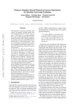 Tomayto, Tomahto. Beyond Token-level Answer Equivalence for Question
  Answering Evaluation