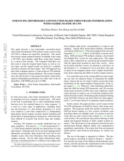 Enhancing Deformable Convolution based Video Frame Interpolation with
  Coarse-to-fine 3D CNN