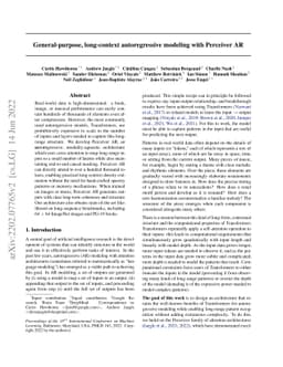 General-purpose, long-context autoregressive modeling with Perceiver AR
