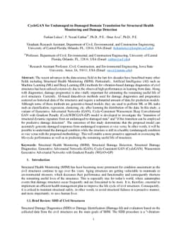 CycleGAN for Undamaged-to-Damaged Domain Translation for Structural
  Health Monitoring and Damage Detection