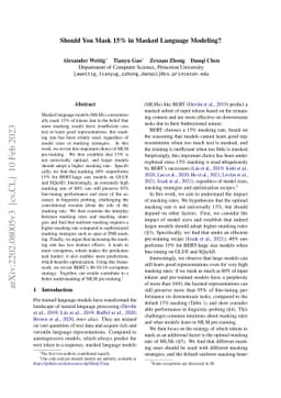 Should You Mask 15% in Masked Language Modeling?