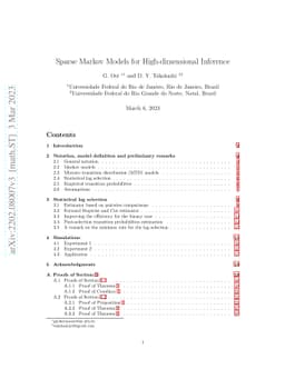 Sparse Markov Models for High-dimensional Inference
