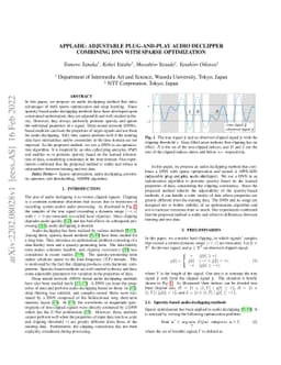 APPLADE: Adjustable Plug-and-play Audio Declipper Combining DNN with
  Sparse Optimization