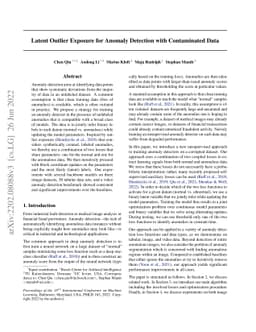 Latent Outlier Exposure for Anomaly Detection with Contaminated Data
