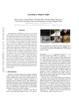 Learning to Adapt to Light