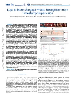 Less is More: Surgical Phase Recognition from Timestamp Supervision