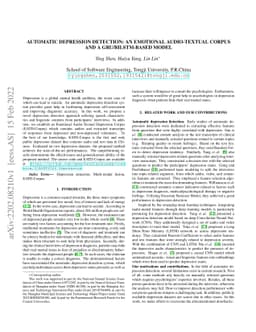 Automatic Depression Detection: An Emotional Audio-Textual Corpus and a
  GRU/BiLSTM-based Model