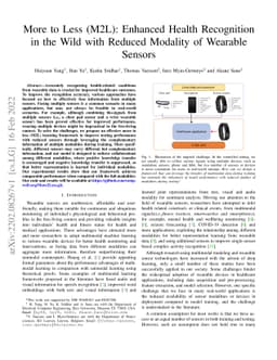 More to Less (M2L): Enhanced Health Recognition in the Wild with Reduced
  Modality of Wearable Sensors