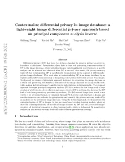 Contextualize differential privacy in image database: a lightweight
  image differential privacy approach based on principle component analysis
  inverse