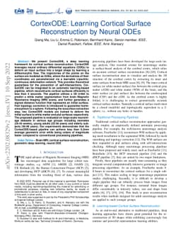 CortexODE: Learning Cortical Surface Reconstruction by Neural ODEs