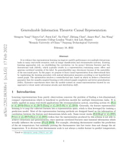 Generalizable Information Theoretic Causal Representation