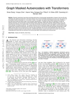 Graph Masked Autoencoders with Transformers