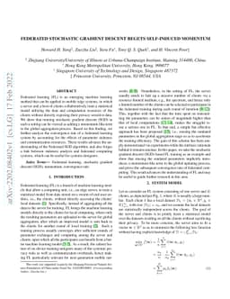 Federated Stochastic Gradient Descent Begets Self-Induced Momentum