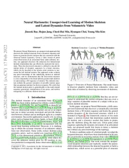 Neural Marionette: Unsupervised Learning of Motion Skeleton and Latent
  Dynamics from Volumetric Video