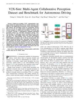V2X-Sim: Multi-Agent Collaborative Perception Dataset and Benchmark for
  Autonomous Driving