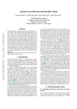 Acoustic Event Detection with Classifier Chains