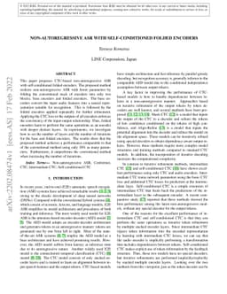 Non-Autoregressive ASR with Self-Conditioned Folded Encoders