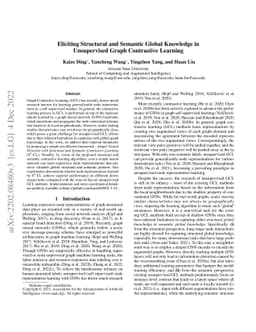Eliciting Structural and Semantic Global Knowledge in Unsupervised Graph
  Contrastive Learning