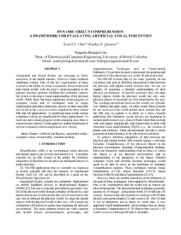 Dynamic Object Comprehension: A Framework For Evaluating Artificial
  Visual Perception