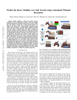 Predict the Rover Mobility over Soft Terrain using Articulated Wheeled
  Bevameter