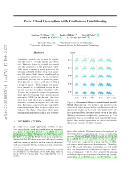 Point Cloud Generation with Continuous Conditioning