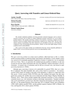 Query Answering with Transitive and Linear-Ordered Data