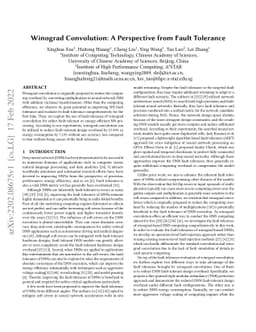 Winograd Convolution: A Perspective from Fault Tolerance