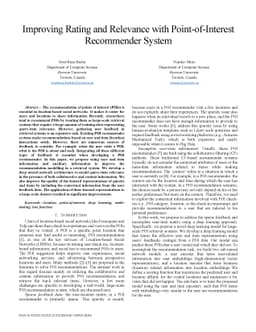 Improving Rating and Relevance with Point-of-Interest Recommender System