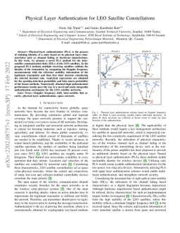 Physical Layer Authentication for LEO Satellite Constellations