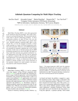 Adiabatic Quantum Computing for Multi Object Tracking