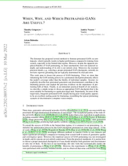 When, Why, and Which Pretrained GANs Are Useful?