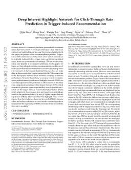 Deep Interest Highlight Network for Click-Through Rate Prediction in
  Trigger-Induced Recommendation