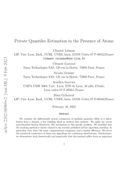 Private Quantiles Estimation in the Presence of Atoms