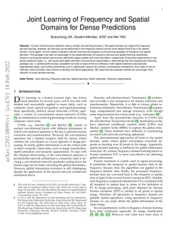 Joint Learning of Frequency and Spatial Domains for Dense Predictions