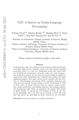 VLP: A Survey on Vision-Language Pre-training