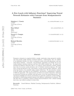 A Free Lunch with Influence Functions? Improving Neural Network
  Estimates with Concepts from Semiparametric Statistics
