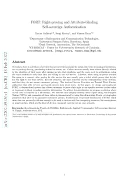 FORT: Right-proving and Attribute-blinding Self-sovereign Authentication