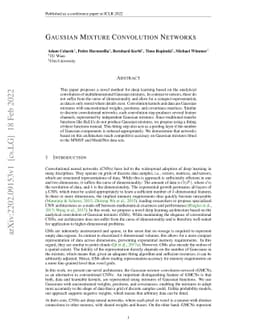 Gaussian Mixture Convolution Networks