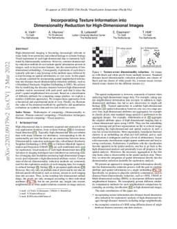 Incorporating Texture Information into Dimensionality Reduction for
  High-Dimensional Images