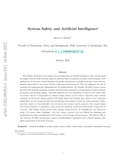 System Safety and Artificial Intelligence
