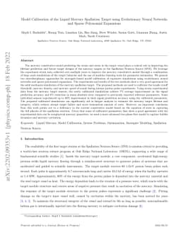 Model Calibration of the Liquid Mercury Spallation Target using
  Evolutionary Neural Networks and Sparse Polynomial Expansions