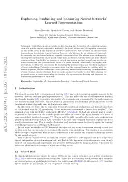 Explaining, Evaluating and Enhancing Neural Networks' Learned
  Representations