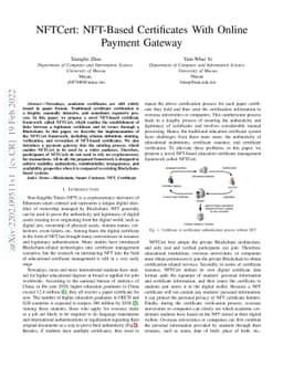 NFTCert: NFT-Based Certificates With Online Payment Gateway