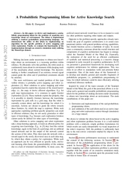 A Probabilistic Programming Idiom for Active Knowledge Search